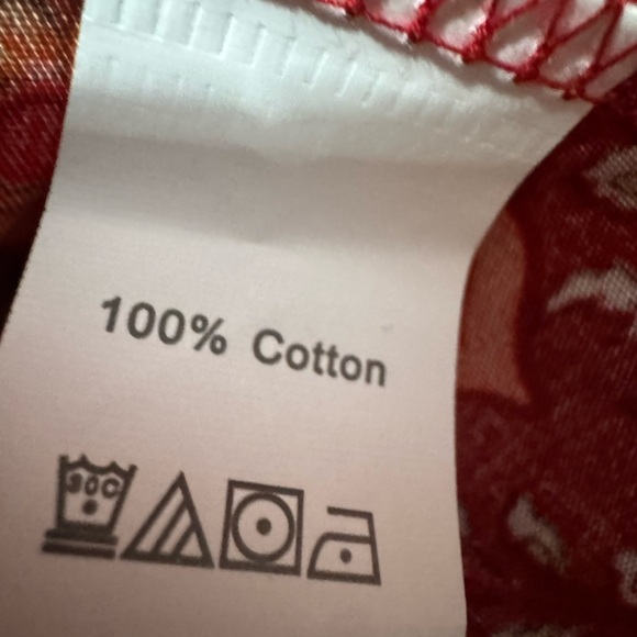 Women’s Pretty Garden Wrap Around Dress Boho Red Floral Flutter Sleeve Medium - Picture 10 of 16